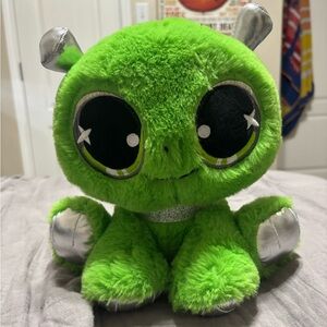 Green and Silver Plush Alien Toy